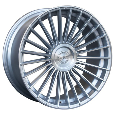 Silver Machined Face 6061-T6 Aluminum Alloy Forge Auto Wheels Multi Spokes