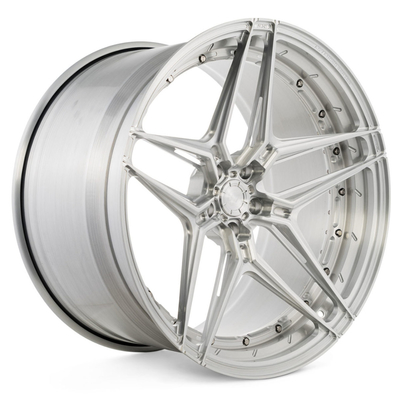 6061-T6 Brushed Silver Concave Design Wheels 2PC Configuration