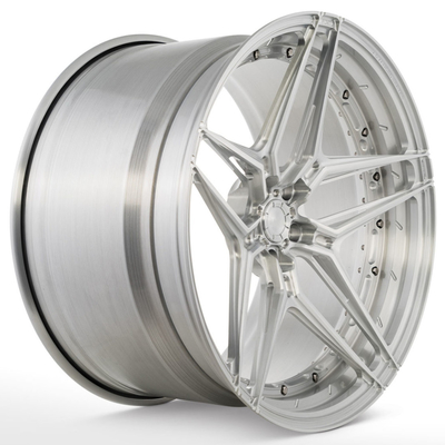 6061-T6 Brushed Silver Concave Design Wheels 2PC Configuration