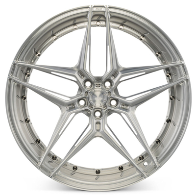 6061-T6 Brushed Silver Concave Design Wheels 2PC Configuration
