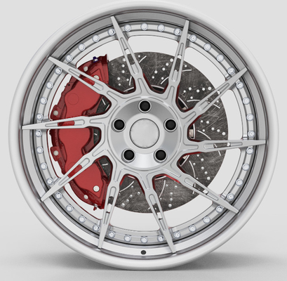 OEM 3 Piece Forged Wheels 10 Spoke 20 Inch Rims High Strength