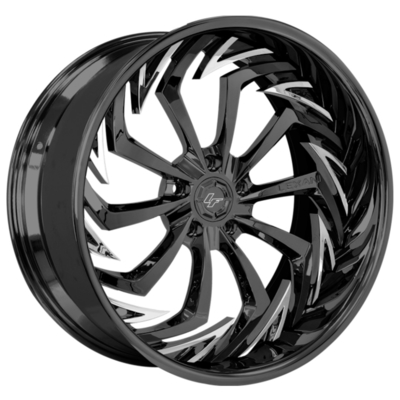 LF-777 3PC Options Lexani Forged Wheels Staggered Spokes