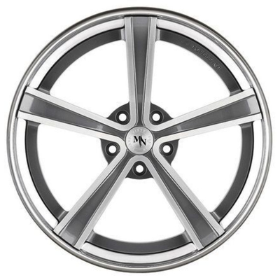Polished Silver Monoblock Rims 2 Piece Forged Wheels Staggered Spokes
