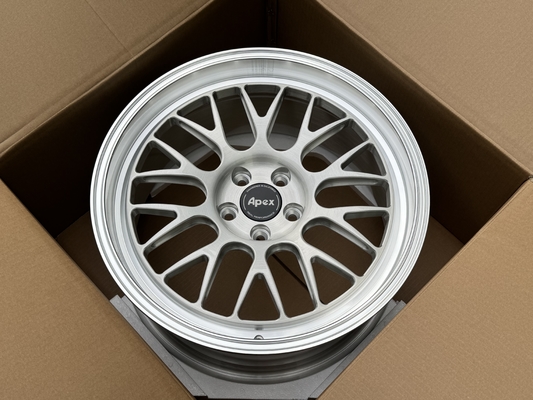 Apex ML-10RT Forged Wheels Machined Lip Brushed Clear