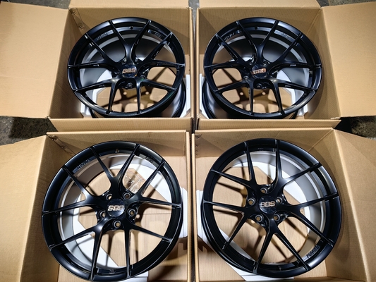 BBS Fi-R Satin Black Wheels 6061-T6 Aluminum Alloy Forged Wheels