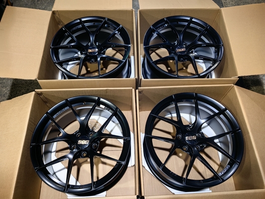 BBS Fi-R Satin Black Wheels 6061-T6 Aluminum Alloy Forged Wheels